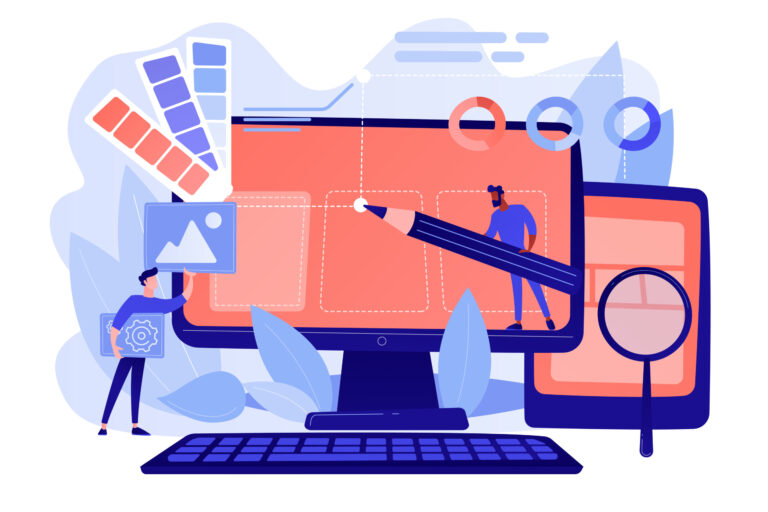 drawing of concept of computer design